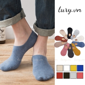 Tất Vớ Trơn Cổ Ngắn Nam Nữ -Tury- Tất Cotton Múa Ba Lê Mỏng Nhẹ Êm Chân Co Giãn 4 Chiều Phong Cách Hàn Quốc Basic -TVC51