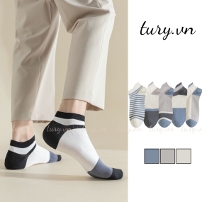 Vớ Tất Cổ Ngắn Nam Nữ Unisex -Tury- Tất Cotton Màu Nhẹ Nhàng Basic Dễ Phối Đồ Hằng Ngày Chống Hôi Chân Co Giãn - TVC67