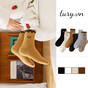 Vớ Tất Lông Cừu Nam Nữ -Tury- Tất Len Cổ Cao Lông Siêu Mịn Mềm Mại Mang Cực Êm Chân Co Giãn Cao Cấp Diện Hằng Ngày-TV022