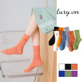 Vớ Tất Trái Cây Màu Sắc Unisex -Tury- Vớ Cotton Cổ Cao Dày Dặn Co Giãn Thoáng Khí Siêu Cute Thời Trang Hằng Ngày - TVC93