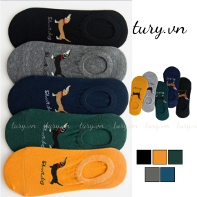 Tất Cổ Ngắn Chất Lượng Cao Unisex -Tury- Vớ Cotton Họa Tiết Short Dog Siêu Cute Chống Trơn Trượt Giữ Ấm Dễ Phối Đồ -TVC63