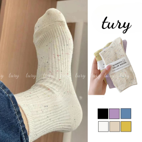 Tất Vớ Bán Chạy Nam Nữ -Tury- Tất Cotton Trơn Kim Tuyến Mềm Mại Thoáng Khí Co Giãn 4 Chiều Phù Hợp Mọi Lứa Tuổi - TVC46