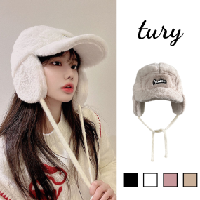 Mũ Len Trùm Tai Giữ Ấm Unisex, Nón Lông Phi Công Chống Lạnh Phối Chữ Dễ Thương Thời Trang Thu Đông - Tury - Mã NL031