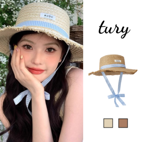 Mũ Cói Nón Cói Đi Biển Mùa Hè Nữ -Tury- Nón Rơm Che Nắng Dày Dặn Gói Hộp Chuẩn Form Có Dây Buộc Tiểu Thư Hàn Quốc -NC059