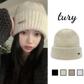 Mũ Len Unisex Nam Nữ - Tury - Nón Len Dày Co Dãn Tốt Hoạ tiết Trơn Phối "WANXI Studio"Thời Trang Thu Đông Basic - NL017
