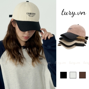 Mũ lưỡi trai unisex nam nữ, Nón kết chất liệu cotton thêu chữ COMPORT đơn giản thời trang Hàn Quốc - TURY - MLT025