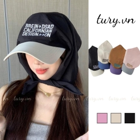 Mũ lưỡi trai thắt nơ unisex, Nón kết chất liệu cotton thêu chữ chống nắng đơn giản thời trang Hàn Quốc - TURY - MLT028