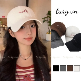Mũ lưỡi trai unisex nam nữ, Nón kết chất liệu cotton thêu chữ ME nhẹ nhàng đơn giản thời trang Hàn Quốc - TURY - MLT016