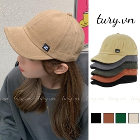Mũ lưỡi trai unisex nam nữ, Nón kết chất liệu cotton nhung họa tiết trơn đơn giản thời trang Hàn Quốc - TURY - MLT010