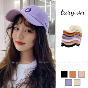 Mũ lưỡi trai unisex nam nữ, Nón kết chất liệu cotton thêu hình động vật nhiều màu thời trang Hàn Quốc - TURY - MLT01