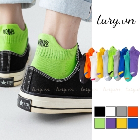 Vớ Tất Thể Thao Nam Nữ Unisex - Tất Cotton Cổ Ngắn Nhiều Màu mạnh Mẽ Chống Trơn Phù Hợp Đi Chơi Thể Dục Hằng Ngày -TVC61