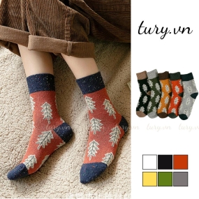 Vớ Tất Len Nam Nữ Unisex -Tury- Tất Len Hình Cây Thông Noel Giáng Sinh Đầy Sắc Xuân Giữ Ấm Thời Trang Thu Đông - TV001