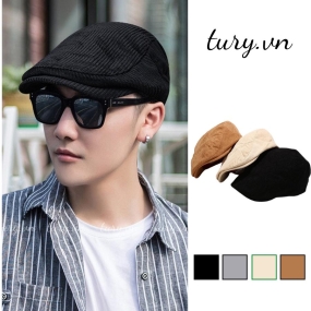 Mũ Beret Nam Và Nữ Unisex, Mũ Nồi Kiểu Dáng Thời Trang Chất Liệu Nhung Retro Thời Trang Thu Đông - Tury- MN001