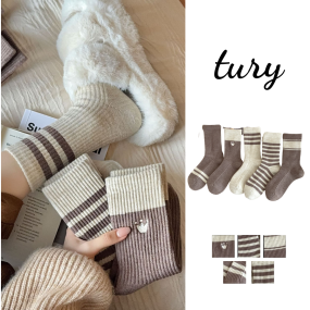 Vớ tất cổ cao cotton vintage dễ thương - TVC110