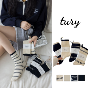 Vớ tất cổ cao cotton phối sọc dễ thương - TVC112