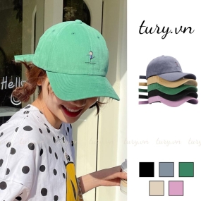 Mũ Lưỡi Trai Unisex, Nón Kết Chất Liệu Cotton Thêu Họa Tiết Yoga Hoạt Hình Nhiều Màu Thời Trang Mùa Hè - Tury - MLT012
