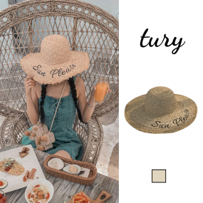 Nón Cói Rộng Vành Thêu Chữ Sun Please - NC084