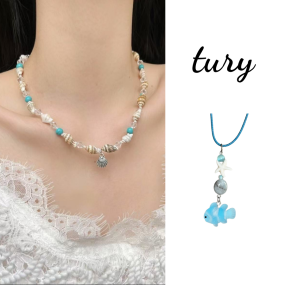Dây chuyền, Vòng cổ vỏ sò sao biển vỏ ốc vòng handmade đi biển phong cách mùa hè 