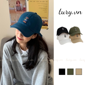 Mũ lưỡi trai unisex nam nữ, Nón kết chất liệu cotton thêu SURF WAVE thời trang Hàn Quốc dễ thương - TURY - MLT06