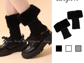 Sắm Ngay Tất Len Lông Xù Cổ Cao - Phụ Kiện Đỉnh Cao Cho Mùa Lạnh!